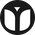 Black and white logo with a stylized letter 'Y' inside a circle