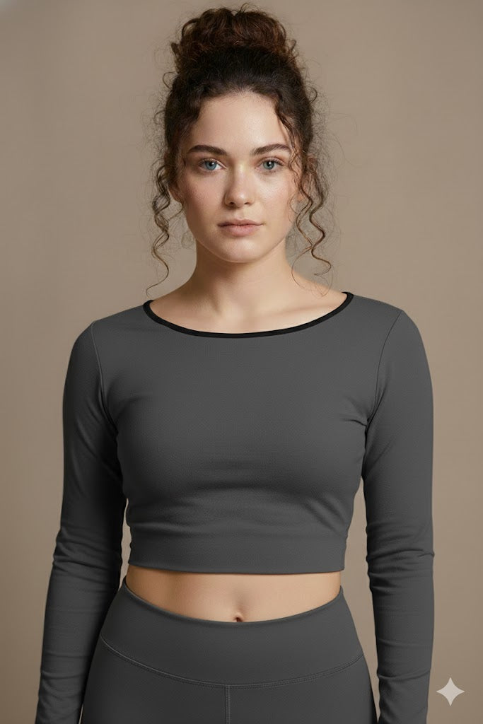 Croptop Fullsleeve Boat neck