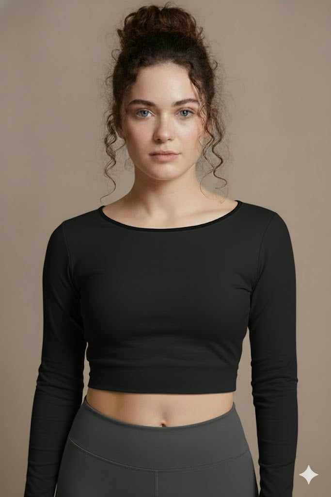 Croptop Fullsleeve Boat neck