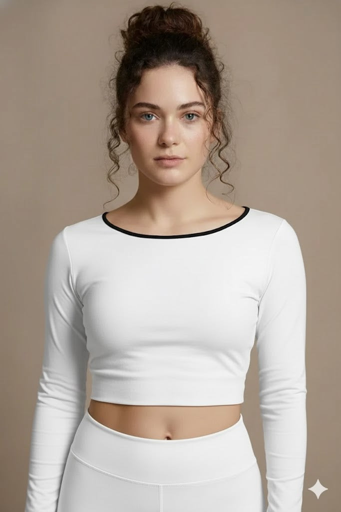Croptop Fullsleeve Boat neck
